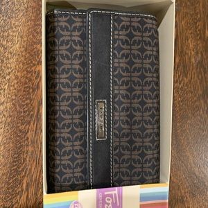 Fossil Signature Clutch Black/Brown